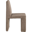 Meridian Benson Brown Microsuede Corduroy Fabric Dining Chair IMAGE 4