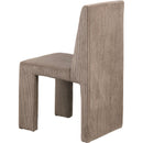 Meridian Benson Brown Microsuede Corduroy Fabric Dining Chair IMAGE 6