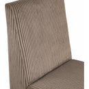 Meridian Benson Brown Microsuede Corduroy Fabric Dining Chair IMAGE 7
