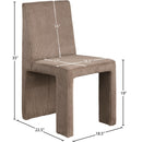 Meridian Benson Brown Microsuede Corduroy Fabric Dining Chair IMAGE 9