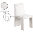 Meridian Benson Cream Microsuede Corduroy Fabric Dining Chair IMAGE 10