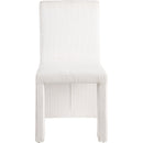 Meridian Benson Cream Microsuede Corduroy Fabric Dining Chair IMAGE 3