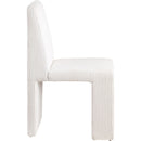 Meridian Benson Cream Microsuede Corduroy Fabric Dining Chair IMAGE 4