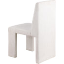 Meridian Benson Cream Microsuede Corduroy Fabric Dining Chair IMAGE 6