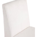 Meridian Benson Cream Microsuede Corduroy Fabric Dining Chair IMAGE 7