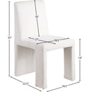 Meridian Benson Cream Microsuede Corduroy Fabric Dining Chair IMAGE 9