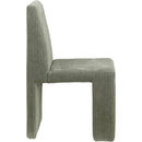 Meridian Benson Green Microsuede Corduroy Fabric Dining Chair IMAGE 4