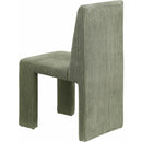 Meridian Benson Green Microsuede Corduroy Fabric Dining Chair IMAGE 6