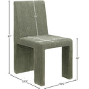 Meridian Benson Green Microsuede Corduroy Fabric Dining Chair IMAGE 9
