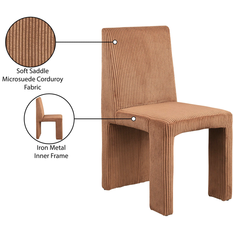 Meridian Benson Saddle Microsuede Corduroy Fabric Dining Chair IMAGE 10
