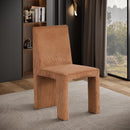 Meridian Benson Saddle Microsuede Corduroy Fabric Dining Chair IMAGE 2