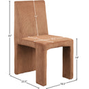 Meridian Benson Saddle Microsuede Corduroy Fabric Dining Chair IMAGE 9