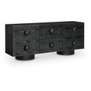 Meridian Bubble Black Rubberwood with Oak Veneer Sideboard/Buffet IMAGE 1
