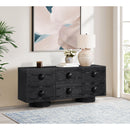 Meridian Bubble Black Rubberwood with Oak Veneer Sideboard/Buffet IMAGE 2
