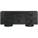Meridian Bubble Black Rubberwood with Oak Veneer Sideboard/Buffet IMAGE 3