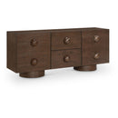 Meridian Bubble Brown Rubberwood with Oak Veneer Sideboard/Buffet IMAGE 1