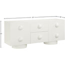 Meridian Bubble Cream Rubberwood with Oak Veneer Sideboard/Buffet IMAGE 10