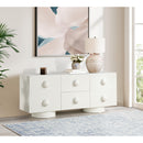 Meridian Bubble Cream Rubberwood with Oak Veneer Sideboard/Buffet IMAGE 2