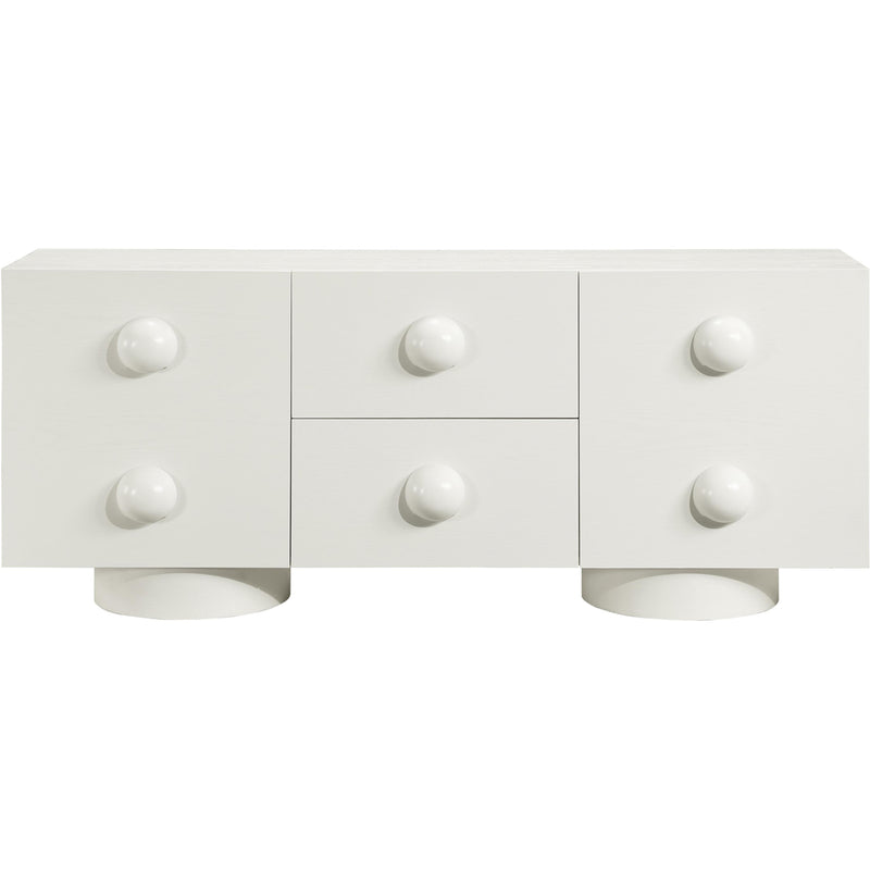 Meridian Bubble Cream Rubberwood with Oak Veneer Sideboard/Buffet IMAGE 3