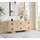 Meridian Bubble Natural Rubberwood with Oak Veneer Sideboard/Buffet IMAGE 2