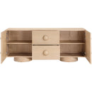 Meridian Bubble Natural Rubberwood with Oak Veneer Sideboard/Buffet IMAGE 5