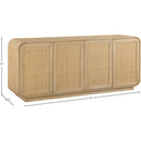 Meridian Windsor Natural Rubberwood Sideboard/Buffet IMAGE 10