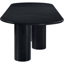  Meridian Dolan 143.25" / 119.25" / 95.25" Black Solid Wood And Oak Veneer Dining Table IMAGE 10