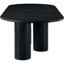 Meridian Dolan 143.25" / 119.25" / 95.25" Black Solid Wood And Oak Veneer Dining Table IMAGE 11