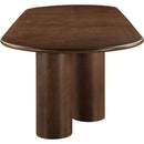  Meridian Dolan 143.25" / 119.25" / 95.25" Brown Solid Wood And Oak Veneer Dining Table IMAGE 10