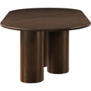  Meridian Dolan 143.25" / 119.25" / 95.25" Brown Solid Wood And Oak Veneer Dining Table IMAGE 12