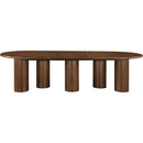  Meridian Dolan 143.25" / 119.25" / 95.25" Brown Solid Wood And Oak Veneer Dining Table IMAGE 6