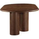  Meridian Dolan 143.25" / 119.25" / 95.25" Brown Solid Wood And Oak Veneer Dining Table IMAGE 8