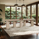  Meridian Dolan 95.25" / 119.25" / 143.25" Oak Solid Wood And Oak Veneer Dining Table IMAGE 2