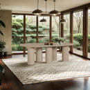  Meridian Dolan 95.25" / 119.25" / 143.25" Oak Solid Wood And Oak Veneer Dining Table IMAGE 4