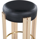  Meridian Harrison Black Vegan Leather Upholstered Counter Stool IMAGE 4