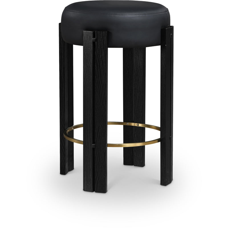 Meridian Harrison Black Vegan Leather Counter Stool IMAGE 1
