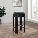 Meridian Harrison Black Vegan Leather Counter Stool IMAGE 2