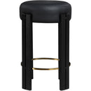 Meridian Harrison Black Vegan Leather Counter Stool IMAGE 3