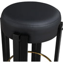 Meridian Harrison Black Vegan Leather Counter Stool IMAGE 4