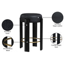 Meridian Harrison Black Vegan Leather Counter Stool IMAGE 7