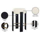 Meridian Harrison Cream Vegan Leather Counter Stool IMAGE 7