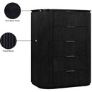  Meridian Astrid Black Solid Wood And Oak Veneer Chest IMAGE 13