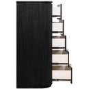  Meridian Astrid Black Solid Wood And Oak Veneer Chest IMAGE 6