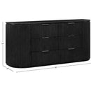  Meridian Astrid Black Solid Wood And Oak Veneer Dresser IMAGE 13