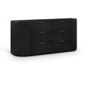  Meridian Astrid Black Solid Wood And Oak Veneer Dresser IMAGE 1