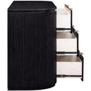  Meridian Astrid Black Solid Wood And Oak Veneer Dresser IMAGE 6