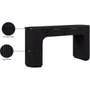  Meridian Astrid Black Solid Wood And Oak Veneer Desk IMAGE 13