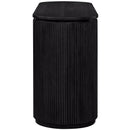  Meridian Astrid Black Solid Wood And Oak Veneer Desk IMAGE 4