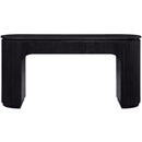 Meridian Astrid Black Solid Wood And Oak Veneer Desk IMAGE 5