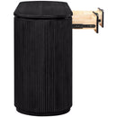  Meridian Astrid Black Solid Wood And Oak Veneer Desk IMAGE 6